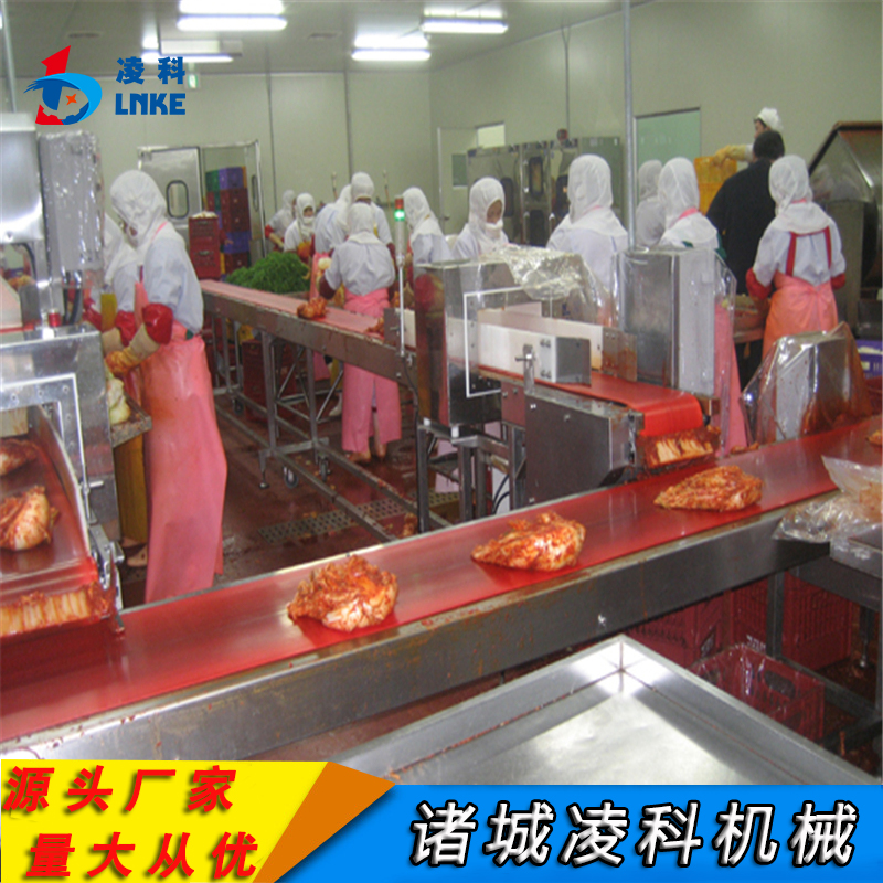 泡菜抹料线，泡菜抹料台，组成部分及工作原理。